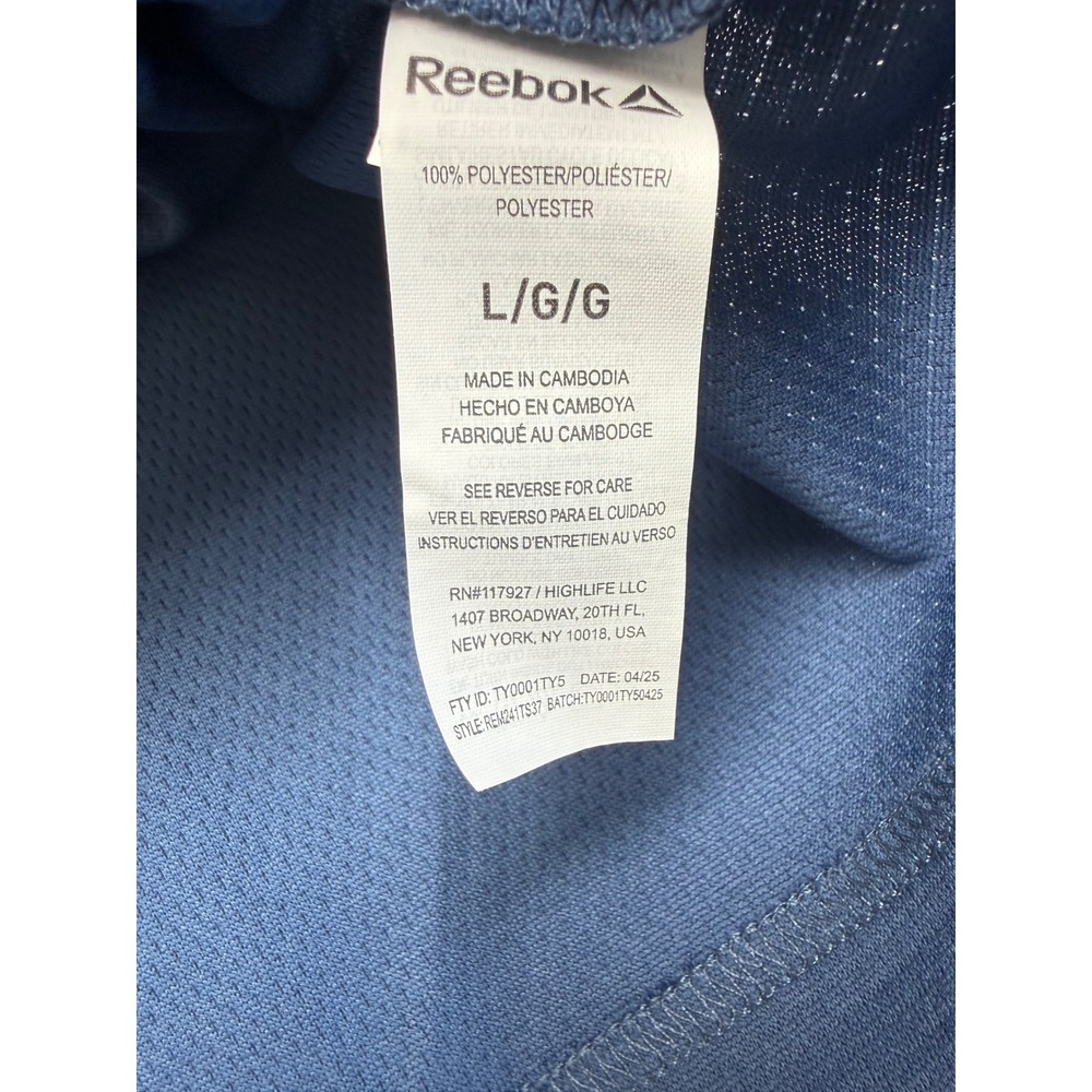 Reebok Mens Blue Short Sleeve Moisture Wicking Golf Polo Shirt REM241TS37 Large - Picture 5 of 10